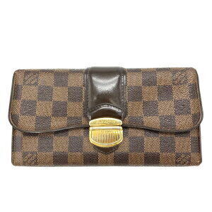Louis Vuitton Sistine Portefeuille Wallet Damier Ebene Brown